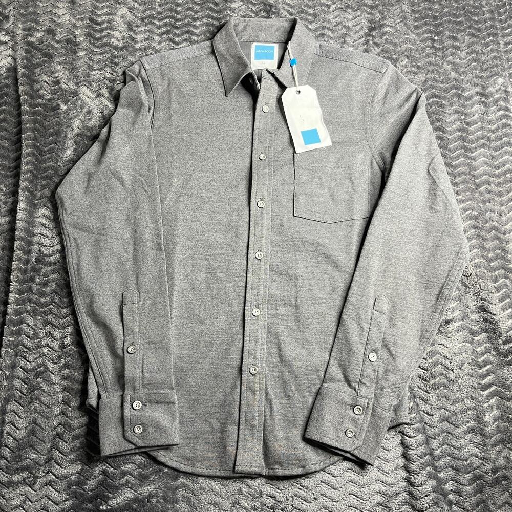 NWT Jason Scott Wilson Heather Gray Button Down Contrast Cuff size XS